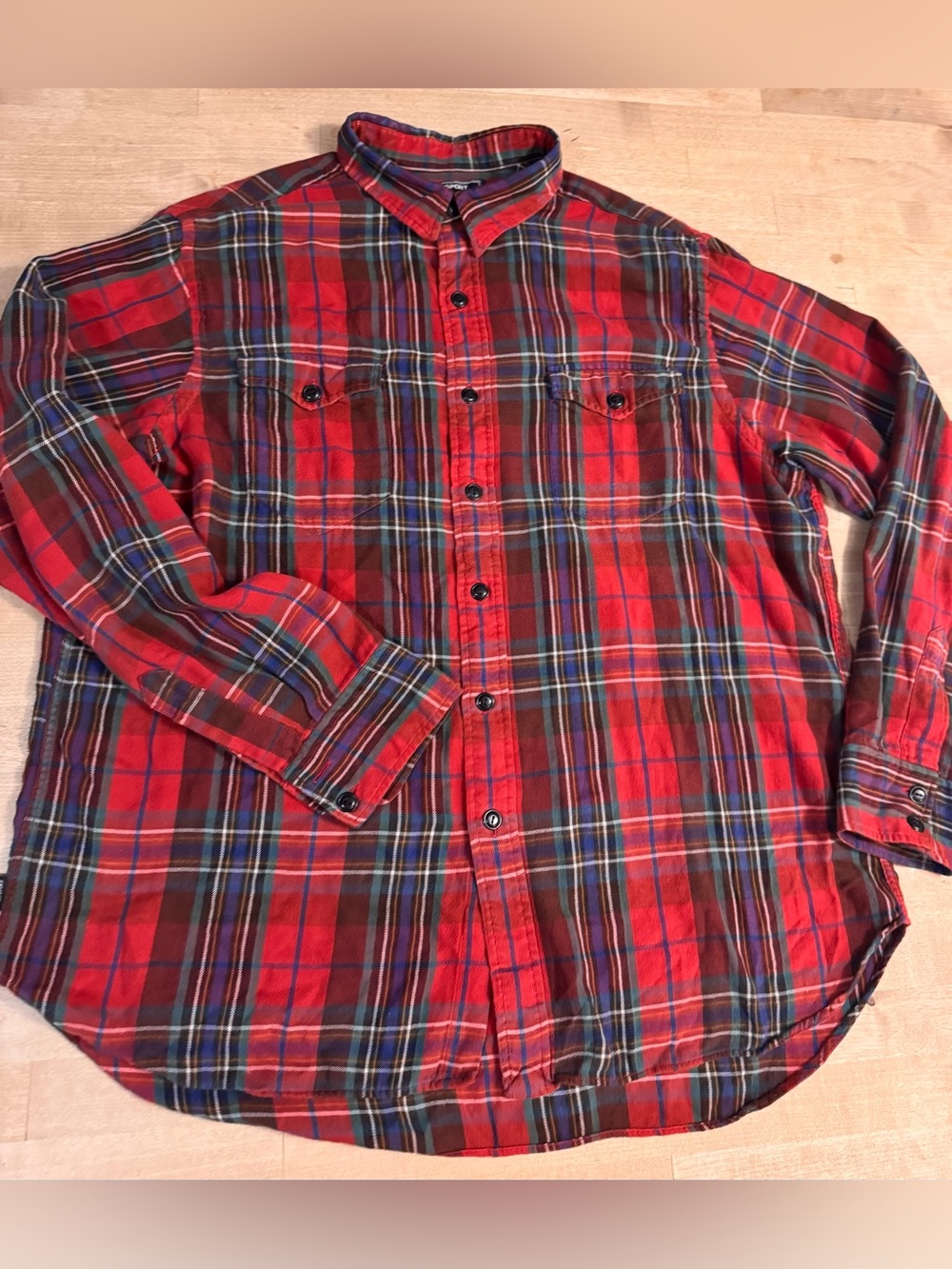 Polo Sport by Ralph Lauren Red Plaid Button-Down Shirt vintage